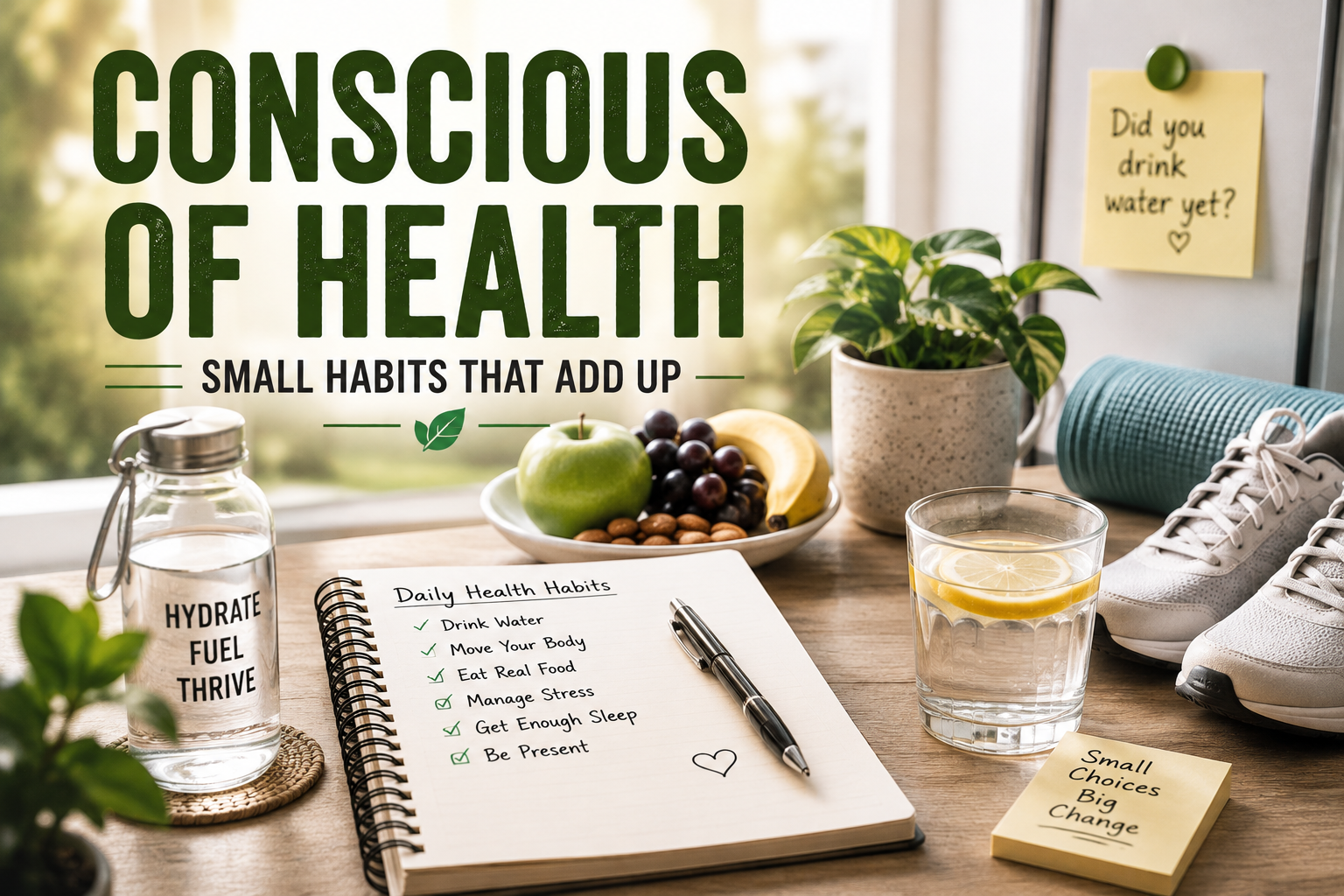 Healthy daily habits that support overall wellness and conscious health choices.